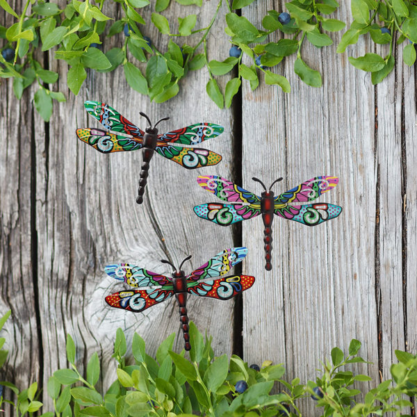 Gracie Oaks Metal Dragonfly Wall Decor | Wayfair